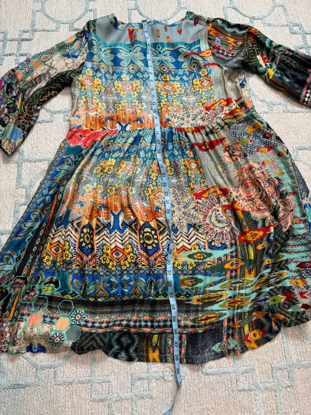 Johnny Was silk Women's Boho Dress - Picture 4 of 6